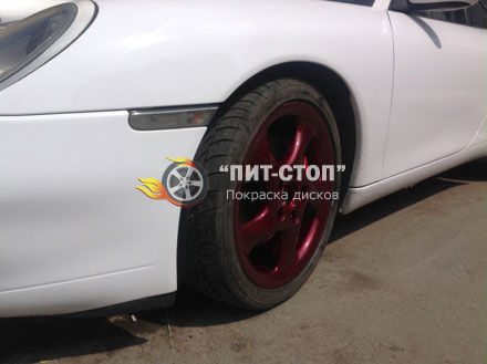Диски красный кенди Порш 911