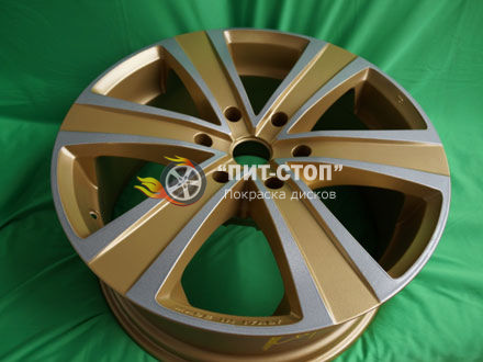 Покраска в два цвета золото серебро