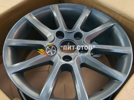 Покраска литого диска в графитовый цвет 547