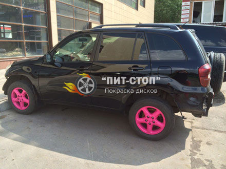 Покраска диска Рал 4010 (малиновый)