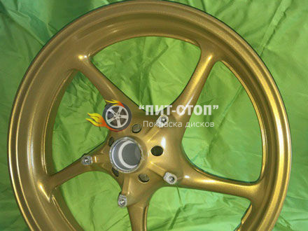 Покраска мото-диска в золото (METS641)