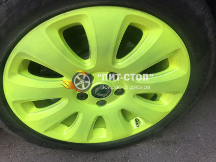 Рал 1026 + лак с глиттерами