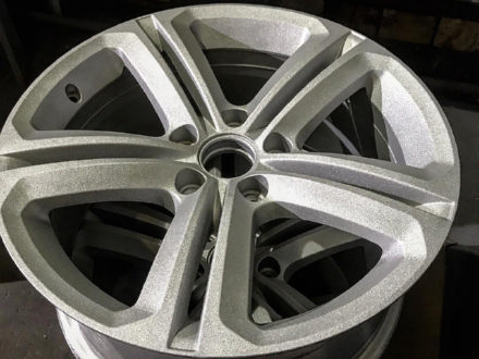 Диск после полной пескоструйной обработки