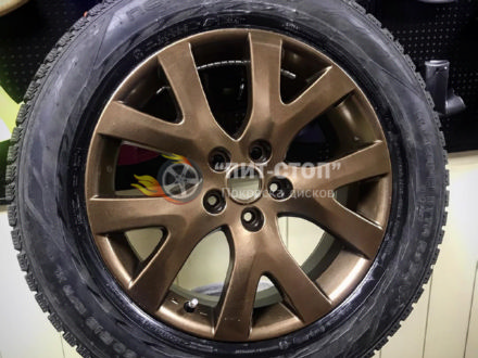Покраска авто диска в бронзу